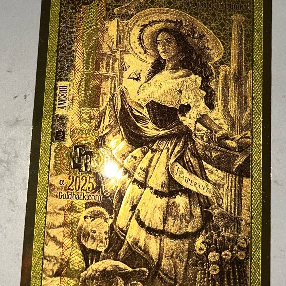 Goldback Currency Note with Elegant Design